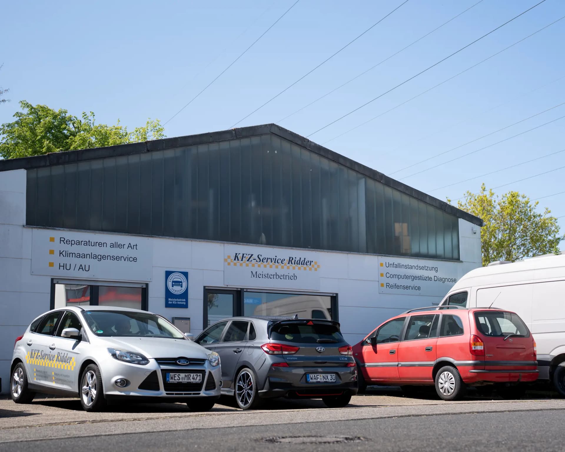 Außenansicht der Meisterwerkstatt KFZ Service Ridder in Sonsbeck